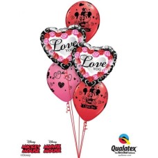 Bukiet 780 Disney Mickey & Minnie Valentine Qualatex #54858-2 23186-3